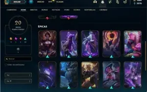 Conta bronze 4 com 31 Champs, 20 Skin + 1 Prestigio da Diana