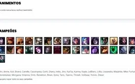 Conta bronze 4 com 31 Champs, 20 Skin + 1 Prestigio da Diana