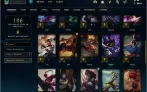 Conta platina 2 com 9 skins e 37 champs