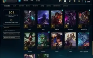 Conta platina 2 com 9 skins e 37 champs
