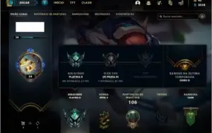 Conta platina 2 com 9 skins e 37 champs