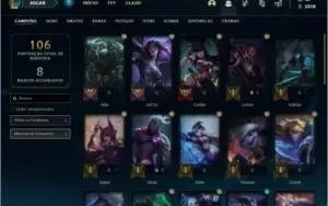 Conta platina 2 com 9 skins e 37 champs