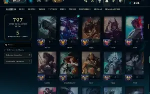 Diamante 3 com TODOS os Champs e 196 Skins +3 Prestigios