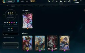 Diamante 3 com TODOS os Champs e 196 Skins +3 Prestigios