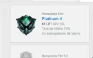Conta SMURF 75% WINRATE PLAT 4