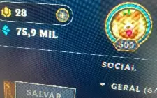 Conta League Of Legends, Antiga com muitas skins e icones