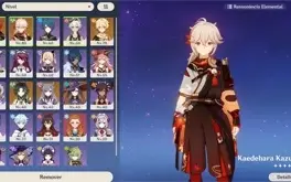 CONTA AR 48 - KAZUHA, XIAO, DILUC, KEQING E MONA