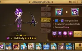 Reroll Summoners War lvl10 com Hell Lady Dark - Craka