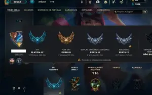 Prata 4 com 70 Champs e 33 Skins + 9 Espolios