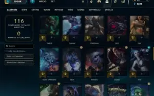 Prata 4 com 70 Champs e 33 Skins + 9 Espolios