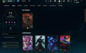 Prata 4 com 70 Champs e 33 Skins + 9 Espolios