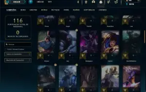 Prata 4 com 70 Champs e 33 Skins + 9 Espolios