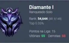 Conta lol diamante