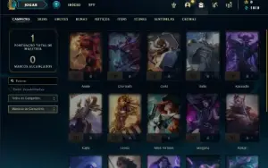 Conta Unranked com 17 Champs