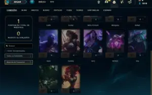 Conta Unranked com 17 Champs