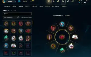 Ouro 1 com 30 Champs e 9 Skins