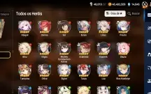Conta de epic seven com 3 ML+ 14 k de gemas+ 900 folhas