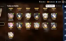Conta de epic seven com 3 ML+ 14 k de gemas+ 900 folhas