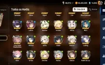 Conta de epic seven com 3 ML+ 14 k de gemas+ 900 folhas