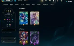 Conta Lol - Lvl 181 - 155 Skins