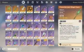 [AR 57] 12 Personagens T5, 4 Armas T5 Genshin Impact