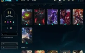 Conta Ouro, Nível 74, com 22 vskins I BR