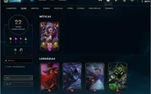 Conta Ouro, Nível 74, com 22 vskins I BR