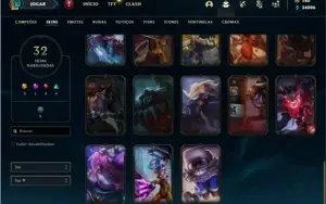 Conta Unranked com 82 Champs e 31 Skins + 1 Rara