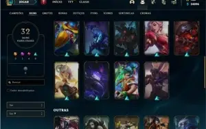 Conta Unranked com 82 Champs e 31 Skins + 1 Rara