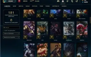 Conta Unranked com 82 Champs e 31 Skins + 1 Rara