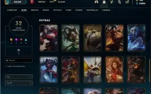 Conta Unranked com 82 Champs e 31 Skins + 1 Rara