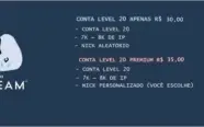 CONTAS LEVEL 20 SMURF