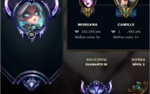 Conta 70 skins (todas da camille), D3,mais de 1kk de camille