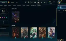 CONTA LOL DIAMANTE 4, 14 skins + espólios