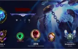 Conta League of Legends Diamante 1 60 skins