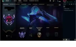 Conta de lol Diamante 4, 3 Skins e 10 Fragmentos de Skins