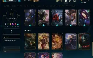 Unranked com 75 Champs e 35 Skins