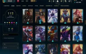 Unranked com TODOS os Champs e 112 Skins ( SUP / JG )