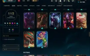 Unranked com TODOS os Champs e 112 Skins ( SUP / JG )