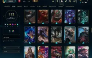 Unranked com TODOS os Champs e 112 Skins ( SUP / JG )