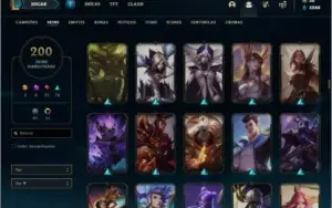 Conta platina 3 com 85 champs. 200 skins e 350K de katarina