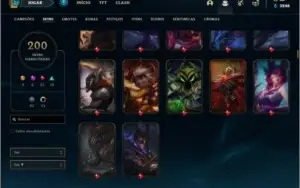 Conta platina 3 com 85 champs. 200 skins e 350K de katarina