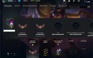 Conta bronze 1 com 25 Champs e 5 Skins + 2 Fragmentos