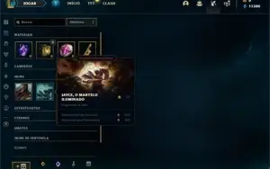 Conta bronze 1 com 25 Champs e 5 Skins + 2 Fragmentos