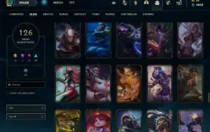 Conta bronze 1 com 92 Champs e 126 Skins
