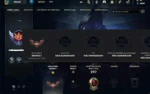 Conta bronze 1 com 92 Champs e 126 Skins