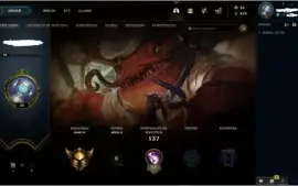 Conta de league of legends Gold 4  ( skins Vitoriosa 2014  )
