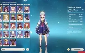 Vendo conta de Genshin AR59 no Server NA