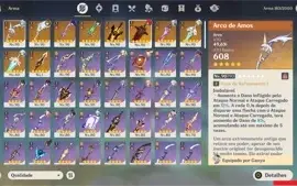 Vendo conta de Genshin AR59 no Server NA