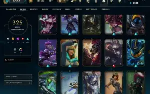 Conta no LOL com mais de 325 Skins e 35 cromas